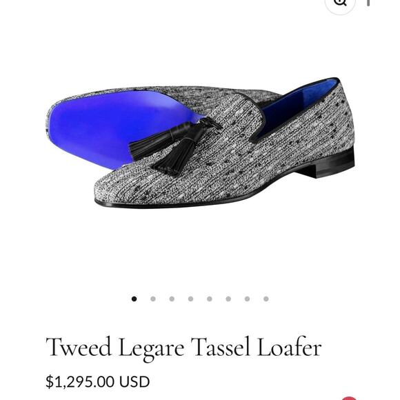 Sebastian Cruz Couture Black White Slip Tweed Loafers Tassle 40 Size 7.5 $1295 main image 8
